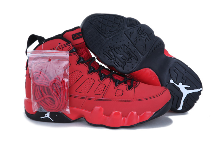 Air Jordan 9 Mens Shoes Black/Red Online